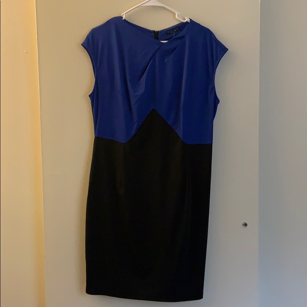 Royal Blue and Black Dress